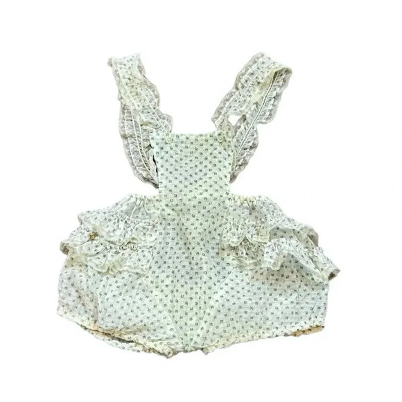 True Vintage 1950s Hollywood Needlecraft Ruffle Sunsuit Bubble Romper Playsuit - Picture 1 of 7